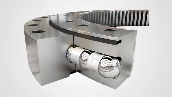 Single-row four-point contact ball slewing bearings